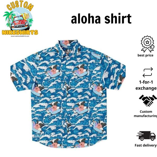 Dive into Summer with a Tropical 3D Cow Hawaiian Shirt