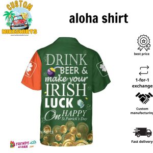 Irish Luck On St Patrick’s Day Hawaiian Shirt St Patricks Day Shirt Cool St Patrick’s Day Gift