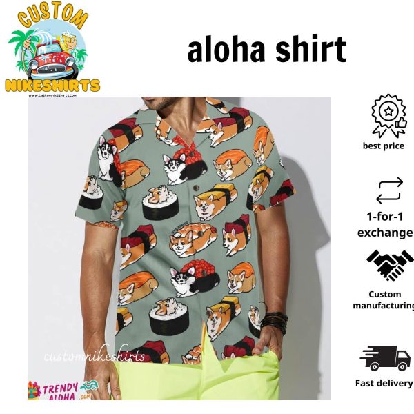 Sushi Corgi Hawaiian Shirt Best Corgi Shirt For Men And Women