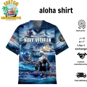 Navy Hawaiian Shirt