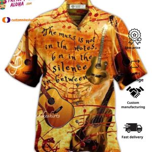 Hawaiian Shirt Featuring Colorful Guitar Art Perfect for Music Lovers