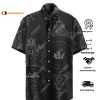 Kingdom Hearts Hawaiian Shirt Kingdom Hearts Crown Symbol Black Grey Hawaii Aloha Shirt 1