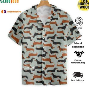 Tiny Dachshund Cute Pattern Hawaiian Dog Custom Hawaiian Shirt Perfect Gifts For Your Loved Ones